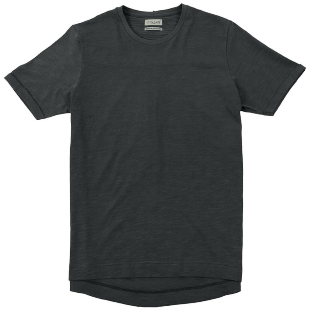 Stitch Note Short Sleeve T-shirt Cuffed Sleeves